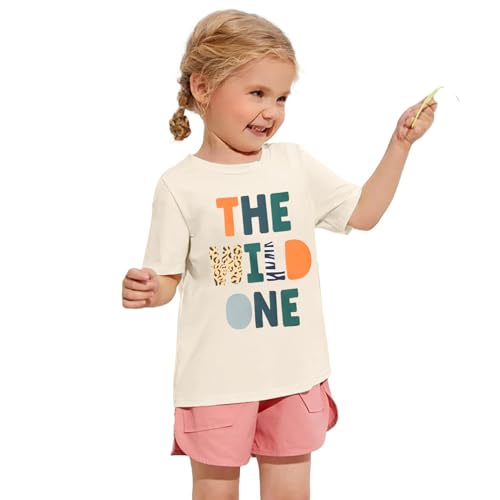 Image of Family Trips Matching Shirts : Wild One Print Tee Safari Animal Theme Parent-Child Outfit