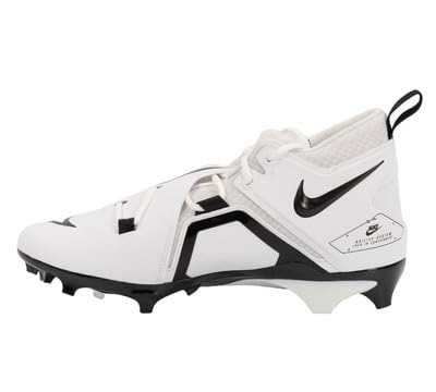 Nike Alpha Menace Pro 3 P Mid Men's Football Cleats White Black DM1788-103 Size 174