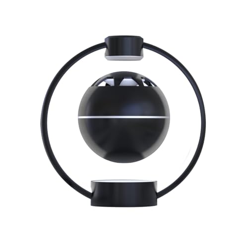 DERELOAS Magnetic Levitating Bluetooth Speaker - Magnetic Speaker with LED Light, Surround Sound Speakers 360°Rotating, Futuristic Gadgets, Unique Gifts