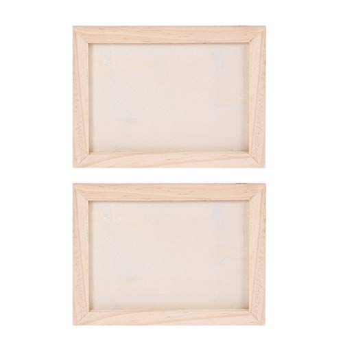 Exceart 2pcs Wooden Painting Frames for Boys and Girls Art Display Stands Blank Background Photo Wall Display Boys and Girls Artwork Frames for Decorative Crafts