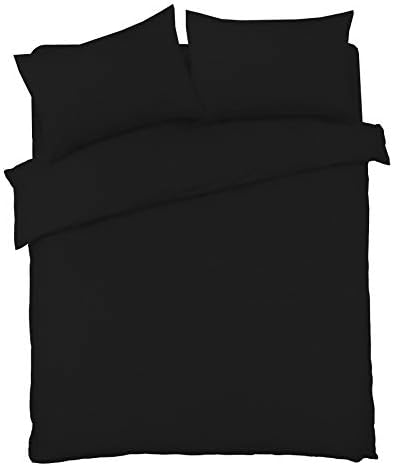 Olivia Rocco Duvet Cover Set Easy Care Plain Dyed Quilt Cover Sets, Single Cream