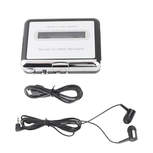 Image of Wendry Cassette Player USB Cassette to MP3 Converter, Portable USB Tape to MP3 Capture Converter Stereo Audio Music Player Cassette Player