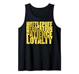 Harry Potter Hufflepuff Badger Silhouette Text Tank Top