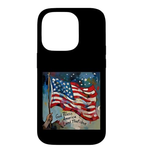 God Bless America Land That I Love US ���� �|�p�I�ȊG�� �X�}�z�P�[�X iPhone 14 Pro �p