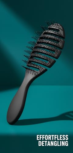 Image of Hair Detangler Brush - Wet or Dry Hair Detangling Brush and Comb For Curly, Wavy Hair - Pain Free, Ergonomic Handle - For Kids and Adults, 1 Pc, Multi.