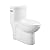 Swiss Madison Well Made Forever SM-1T206 Sublime One Piece Elongated Left Side Flush Handle Toilet 1.28 gpf, Glossy White