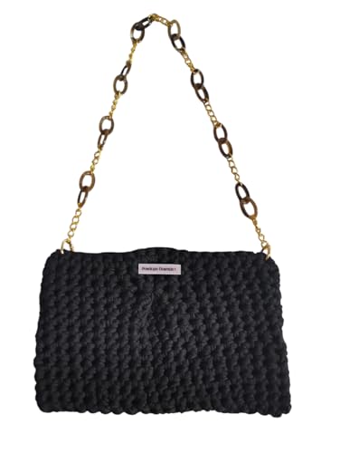 BOLSA DE CROCHÊ PENELOPE MAGNIFICA (PRETO)