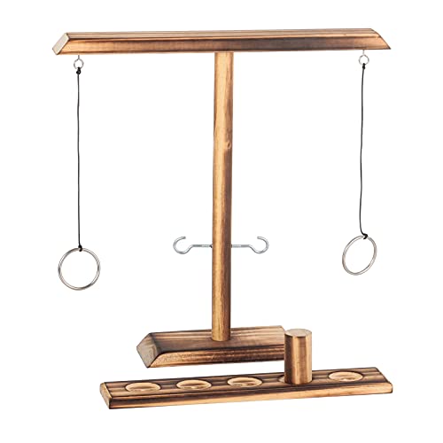 SOUFORCE Ring Toss Games for Kids Adults, Handheld Board Games, Handmade Wooden Ring Toss Hooks Fast-paced Interactive Game for Bars, Home, Party Games Toys, Black SOUFORCE Ring Toss Games for Kids Adults, Handheld Board Games, Handmade Wooden Ring Toss Hooks Fast-paced Interactive Game for Bars, Home, Party Games Toys, Black