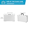 Lockable Large Aluminium Flight Case with Key, Waterproof Camera Storage Box 400x240x125mm - Durable, Portable, and Secure #2