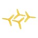XUSUYUNCHUANG 2 Pares CW/CCW Propeller Puntales lámina for Loro Bebop 3.0 RC Drone Quadcopter Aircraft UAV Accesorios de los recambios Componente Accesorios avión no tripulado (Color : Yellow)