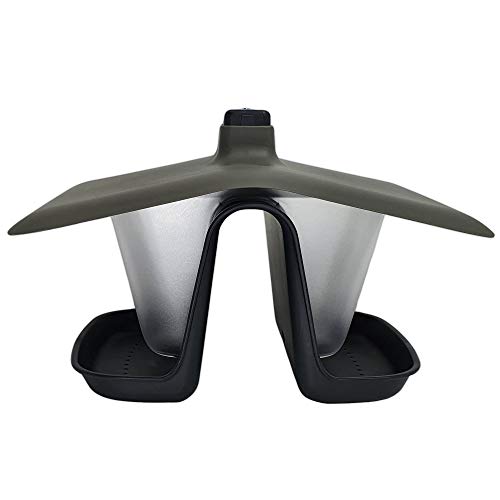 Erhard-Trading Vogelhuis CASITA dubbel zwart/grijs voederhuisje voederdispenser vogelhuisje (zwart (antraciet))