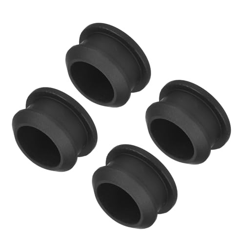 Image of MECCANIXITY Silicone Snap in Locking Hole Plugs,Rubber Panel Seal Cover Flush Type Panel Round for Kitchen Rubber Bulkheads Waterproof Sealing Plugs 17mm /0.67 Inch Diameter Black,Pack of 4