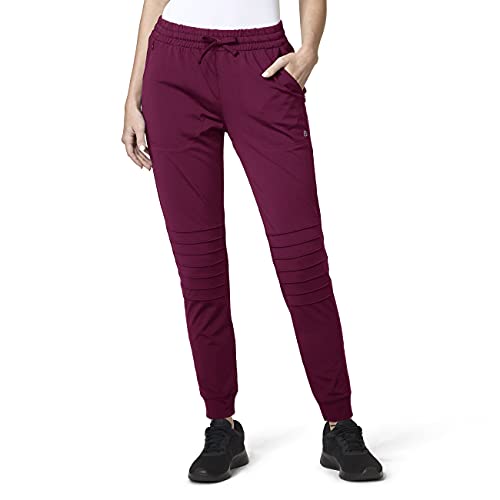 Women s Moto Jogger Scrub Pant, Wine, M P