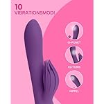 MySecretCase Vibration Sextoys für die Frau – Erotisches Rabbit Sexspielzeug, Frauen Vibrator Sextoy für Paare Sex und Solo Masturbieren, Leise Klitoris G Punkt Stimulator Vibratoren für Sie (Lila) – Bild 3