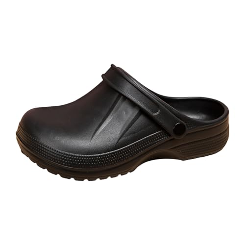 Zapatos de cocinero antideslizantes zuecos zapatos de trabajo zapatos de cocina hombre zapatos de cocina zapatos de chef mujer, Negro , 41 EU