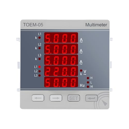 Compteur triphasé 3P4L AC/DC 85-265V multifonction de fréquence tension ligne