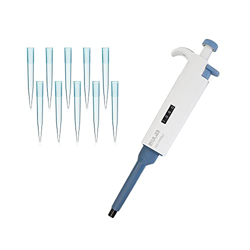 Ulab Single Channel Pipettor With Pipette Tips Offered, 1Pc Of Adjustable Volume Micro Pipette With Vol.range.100-1000Μl, 500Pcs Of Vol.1000Μl Pipette Tips In Blue Color, Ulh1021 #TOP12