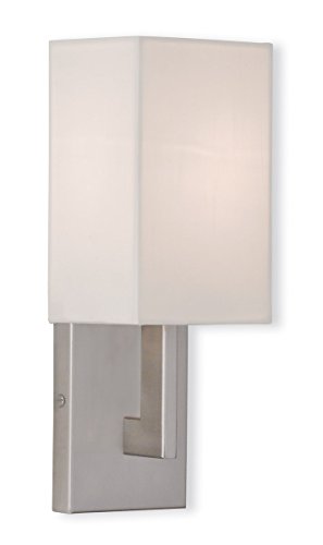 Image of Livex Lighting 51101-91 Transitional One Light Wall Sconce from Hollborn Collection in Pwt, Nckl, B /S, Slvr. Finish, Brushed Nickel