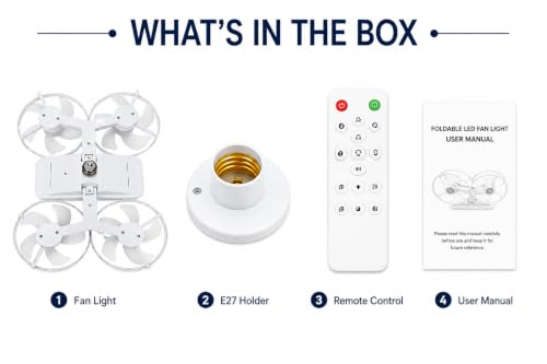 Image of LED Ceiling Light from Acrylic Flush Mount Lamp for Living Room, Bedroom, Kitchen & Office. Modes : Warm, Cool & Natural White (Rect Drone Light with Fan)