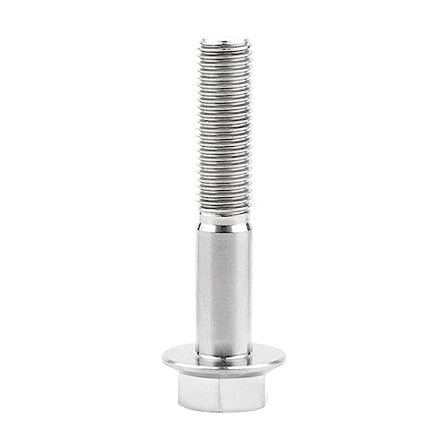 Image of Ti Screws M10 x 20 25 30 35 40 45 50 55 60 65 70 75 80 90 100mm 1.25 Pitch Titanium Flange Hex Bolt Pack of 4 (Silver, M10x55mm)