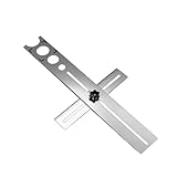 Adjustable Ceramic Tile Hole Locator, Stainless Steel Drill Guide for Marble, Glass Ceramic Floor Drilling 300mm Measuring Range Hole Sizes: 25mm, 40mm, 45mm, 55mm Ideal for DIY Professional Use