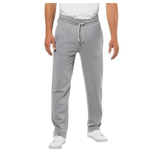 JP 1880 Pantalones de chándal para Hombre L-8XL hasta 8XL, Pantalones con Cintura elástica y Dobladillo, 2 Bolsillos Laterales, Corte Recto Gris-Melange, Gris (Melange), XXXL