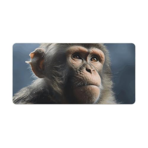 Tapis de souris de grande taille singe antidérapant et sous-main écriture étanche