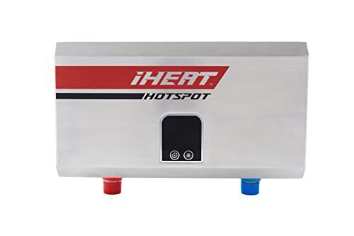 HS-4 110V 29A 3.2KW Stainless Steel Enclosure 7.7 width by 6.5 by 11.5 by 3 1/2CPT 36' AWG#10 Point of Use Electric Water Heater, 5.25 lb by iHeat Tankless