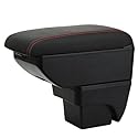 YJYWZH Compatible with SEAT Ibiza 6F Armlehnen 2017-2024 Mk5 Auto Mittelkonsole Aufbewahrungsbox Armlehne Innenausstattung Armauflage Leder Armstutze