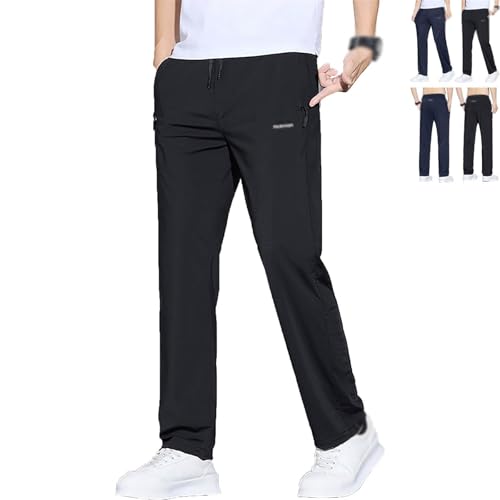 Meshirons - Ice Silk Panel Casual Pants, Linochic Mesh Irons Summer Ice Silk Stretchypants