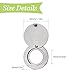 UFURMATE Door Viewer Cover, 2 Pcs Bright Chrome Brass Security Door Cat Eye Covers Door Viewer Privacy Rotating Covers Peephole Viewer Protectors, Inner Diameter 16mm