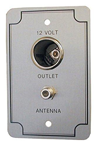 Prise TV chromée blindée pour antenne TNT et décodeur satellite