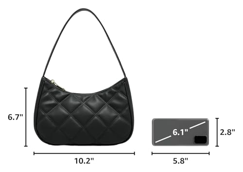 Image of CYHTWSDJ Shoulder Bags for Women, Cute Hobo Tote Handbag Mini Clutch Purse with Zipper Closure