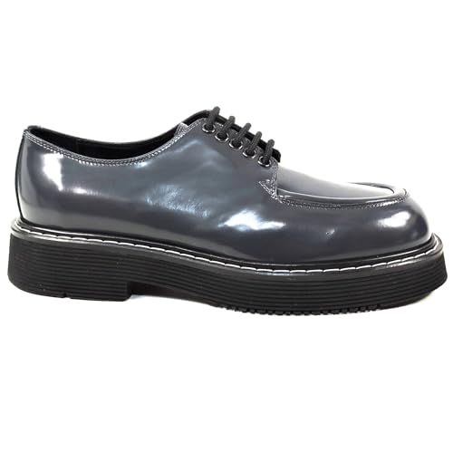 Principe Di Bologna Men's Grey Patent Leather Fashion Oxford, Size 42 EU4