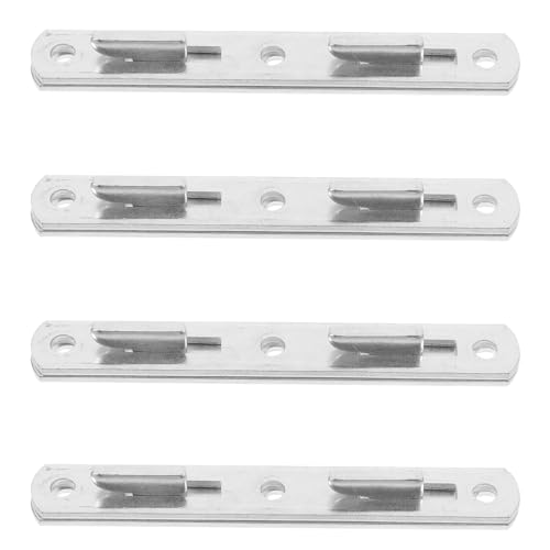 STOBAZA 4 Pairs of Bed Rail Fasteners Iron Bed Frame Rail Brackets Bed Rail Accessories