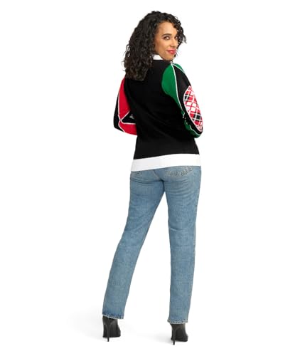 Image of Tipsy Elves Classic Cute Cardigan Ugly Christmas Sweaters for Women with Fun Patterns and Animals