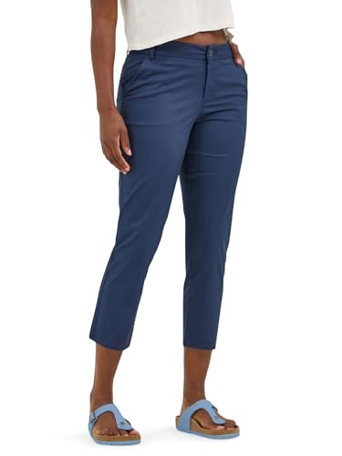 Lee Women's Wrinkle Free 23" Capri Pant, Mood Indigo, 18 - image 1
