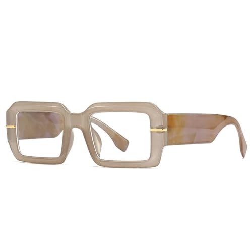 Lunettes carrées pour femmes LVTFCO grandes montures de mode et verres transparents nuances