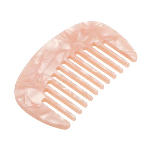 VOCOSTE Wide Tooth Comb, Anti-Static Pocket Size for Curly Hair, Light Pink