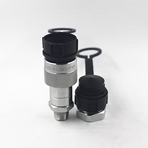 Image of KZE-B-03 3 /8'' NPT 10,000PSI Hydraulic High Pressure Quick Connect Coupling Quick Coupler Set Replaces Enerpac C-604 (Pack of 4)