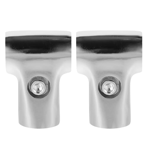 DIYEAH Conectores de Acero Inoxidable en Forma de T para Barra Redonda de 25 MM 2 Piezas Abrazaderas para Tendedero y Perchero Herrajes Bidireccionales para Almacenamiento y