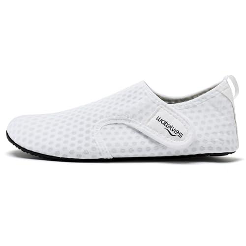 Image of WateLves Water Shoes for Women Men Swim Beach Aqua Socks Quick Dry Barefoot House Slippers Travel Shoes with Adjustable Magic Tape for Pool Diving Boating Yoga Surf