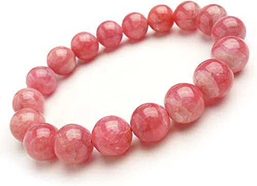 Bracelet en rhodochrosite rouge naturelle AAAA avec perles de 11mm de qualité supérieure