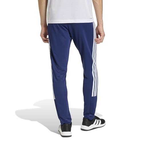 adidas Men's Workout Essentials All-Set 3-Stripes Knit Pant, Dark Blue/White, M