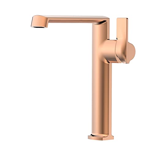 Robinet cascade gris anthracite avec finitions noir mat et chrome pour lavabo
