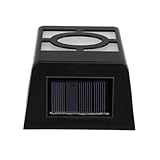 LIFKOME 4pcs Solar Yard Wall Lights Waterproof Outdoor Solar LED Lighting Tool Warm Light for Patio and Garden Fence