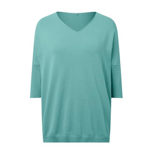 Generic Women Spring Casual 3/4 Sleeve Solid Color V Neck Loose Pullover Knit Fall Sweaters Tops Absolutely Fabulous3