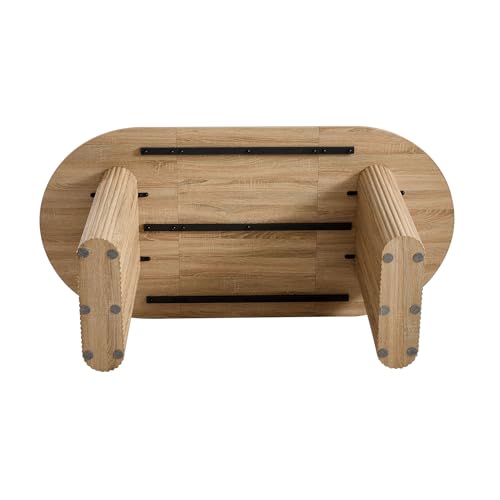 Table à manger ovale 180 cm 6-8 pers MDF, DEYARNA HOME