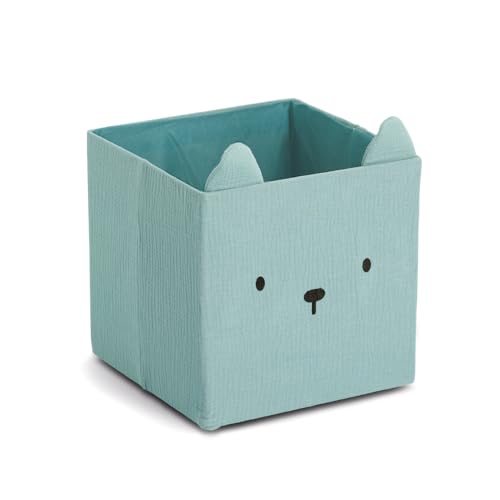 ZELLER PRESENT SCHÖNER LEBEN. PRAKTISCH WOHNEN. Boîte de rangement ours, mousseline