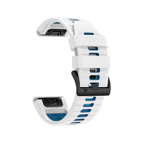 22�~�� 26�~�� �_�u���J���[ �V���R���o���h �ɓK������Garmin Epix Pro Gen 2 47�~�� 51�~��/Fenix 7X 7 Pro/Quatix 6 6X 5X(White Blue,QuickFit 26mm)